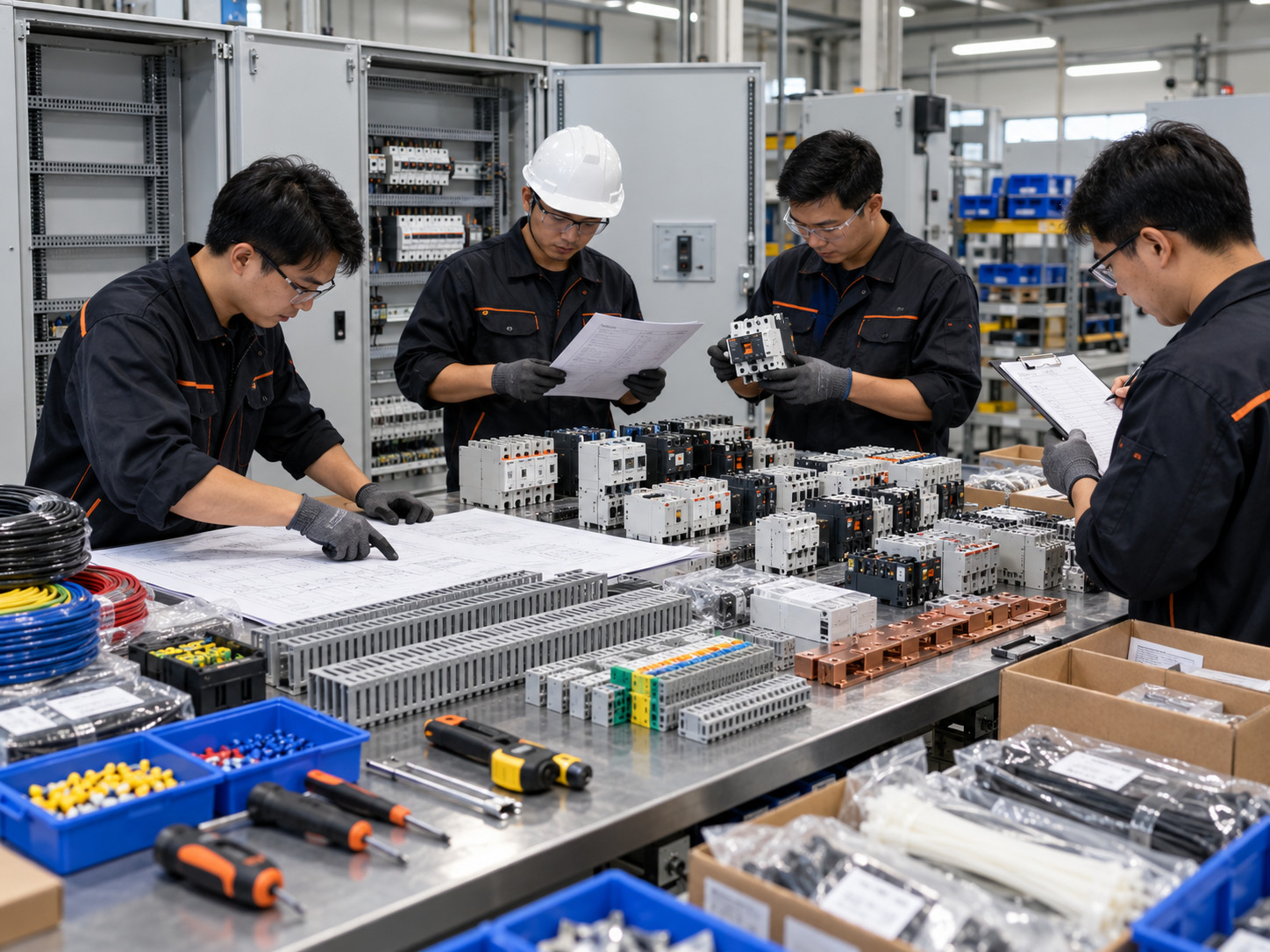 Panel building material preparation