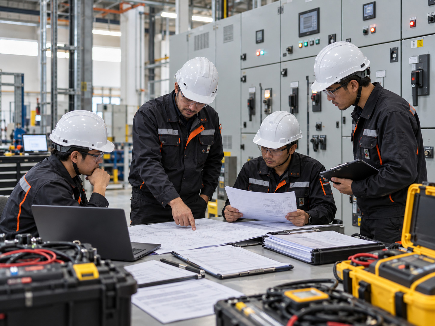 Test preparation electrical panel