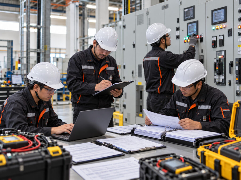 Test report handover electrical panel