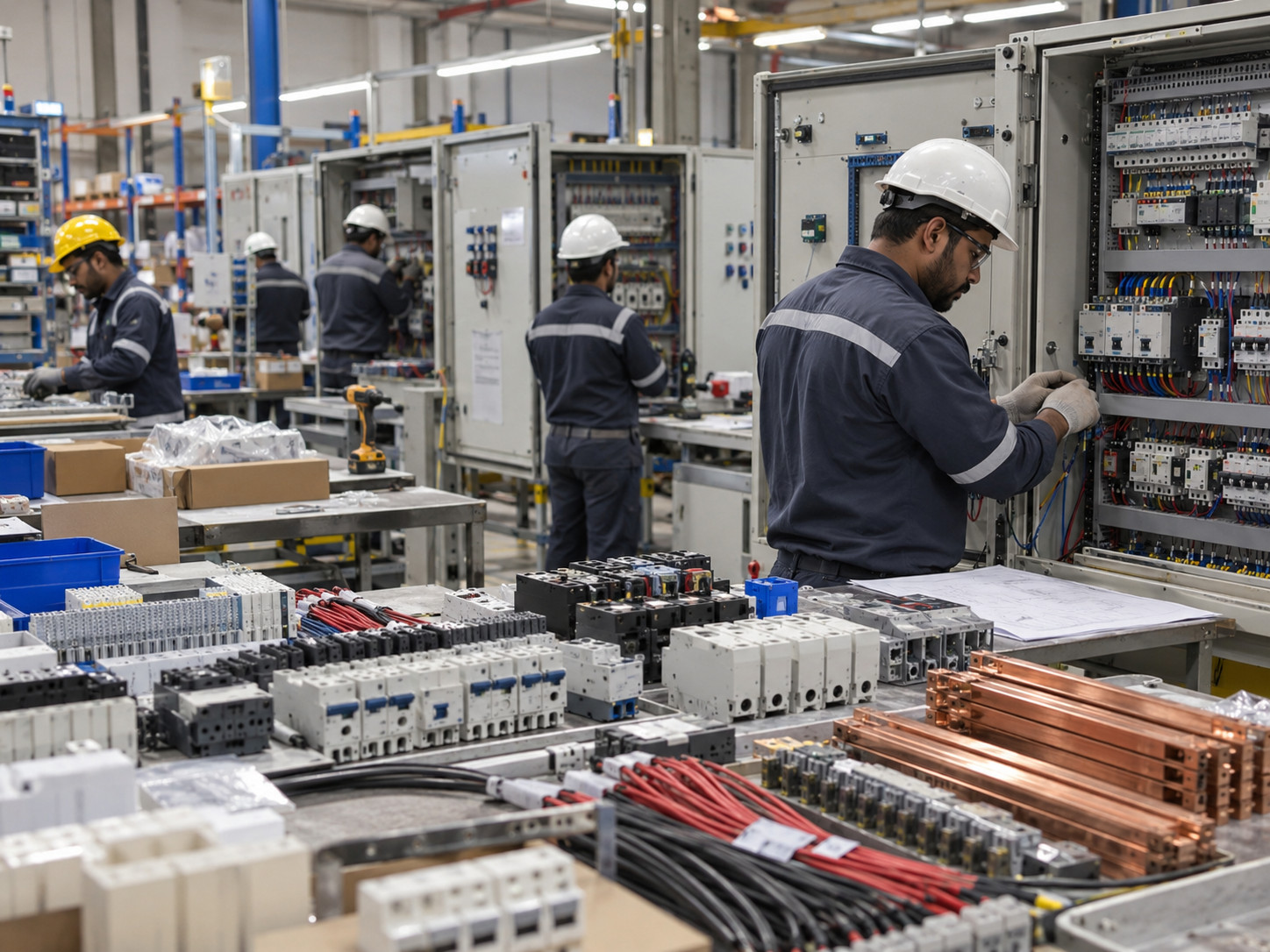 Industrial control panel assembly floor