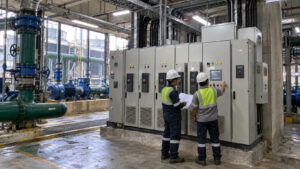 Industrial plant control room inspection